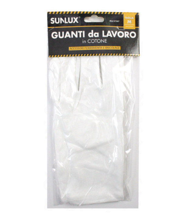 Guanti in cotone bianco taglia M confezione da 12 paia