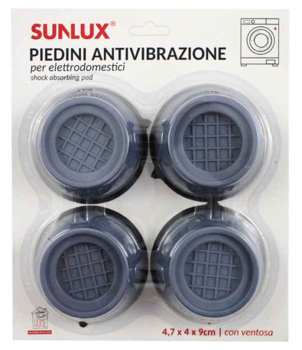 Piedini Antivibrazione con ventosa 4pz