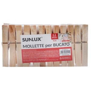 Mollette in legno 12 pz