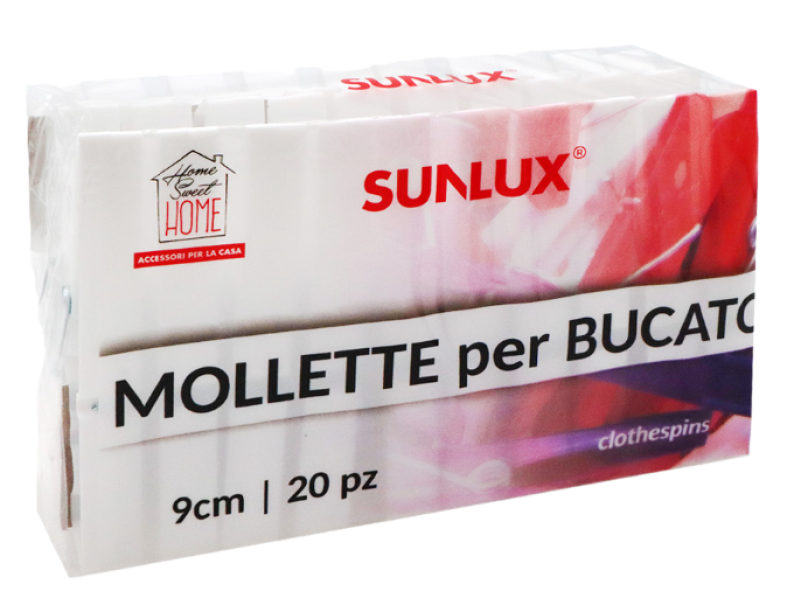 Mollette per bucato bianche 20pz