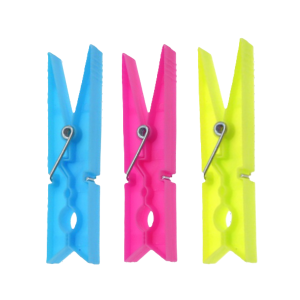 Mollette per bucato in plastica – set da 24 pezzi multicolore – per interno ed esterno