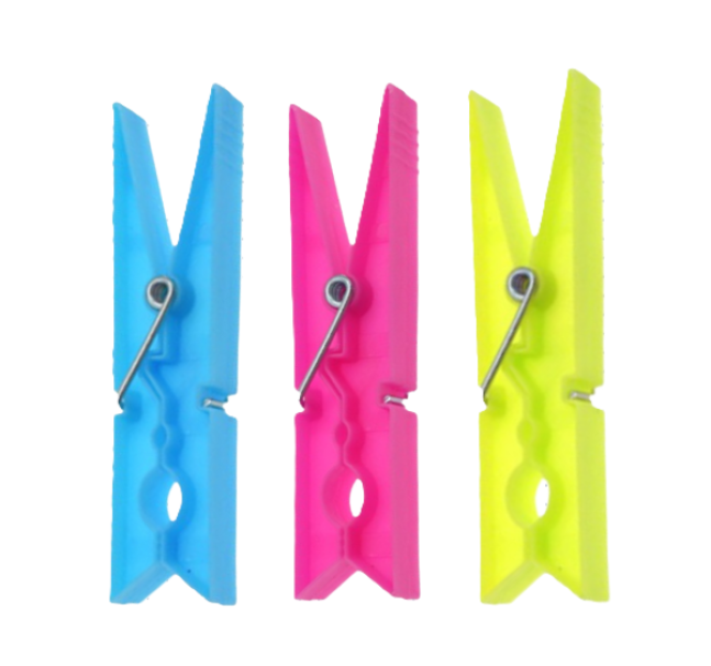 Mollette per Bucato in Plastica u2013 Set da 24 Pezzi Multicolore u2013 Per Interno ed Esterno