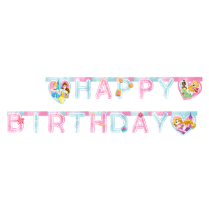 Festone in carta happy birthday princess 11cm x 2 mt
