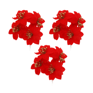 Decorazioni natalizie c/fil di ferro 12pz. 6cm