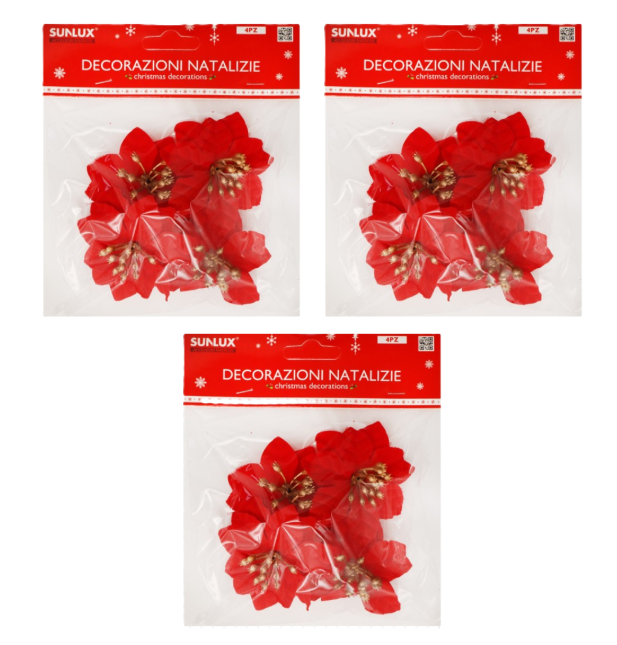 Decorazioni natalizie 12pz. 6cm