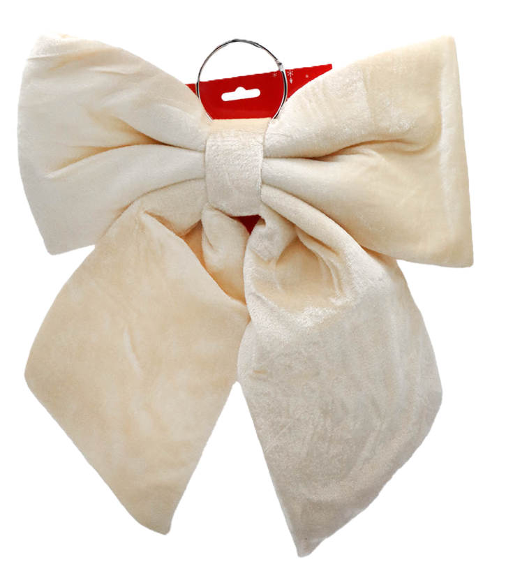 Fiocco Natalizio beige c/anello 34x40cm