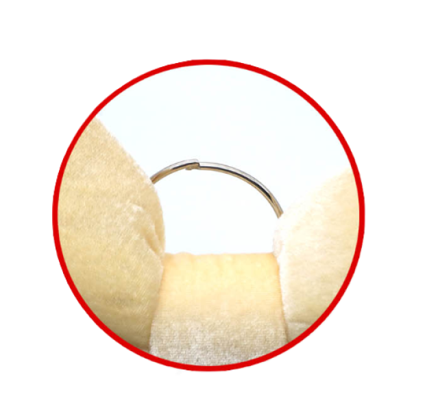 Fiocco Natalizio beige c/anello 34x40cm