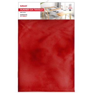 Runner da tavolo in velluto rosso 33x108 cm – elegante centrotavola per decorazioni natalizie