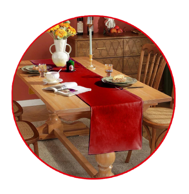 Runner da Tavolo in Velluto Rosso 33x108 cm u2013 Elegante Centrotavola per Decorazioni Natalizie