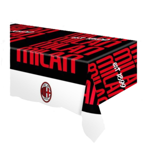 Tovaglia milan in carta 120x180cm, decorazioni da tavola, festa a tema milan