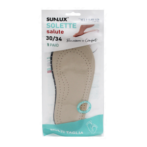 Solette unisex antibatteriche cuoio multi taglia 30-34 1 paio
