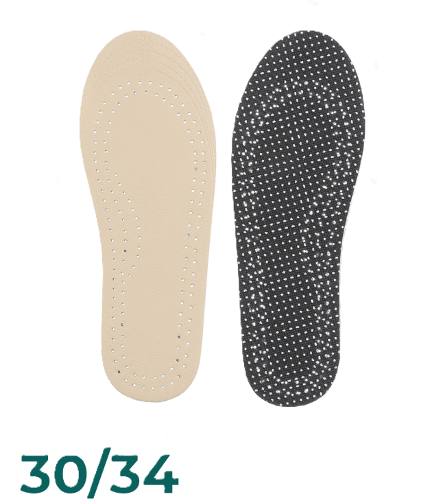 Solette unisex antibatteriche cuoio multi taglia 30-34 1 paio