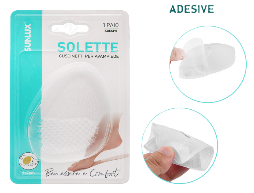 Cuscinetti per avampiede in gel di silicone morbido trasparente 4 pezzi/2 paia