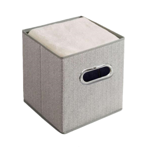 Organizer box portatutto in tnt con maniglia 25x25x25 cm– scatola pieghevole salvaspazio per armadio e casa, ideale per abbigliamento, accessori e oggetti vari