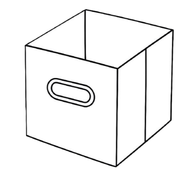 Box portatutto 25x25x25cm c/maniglia