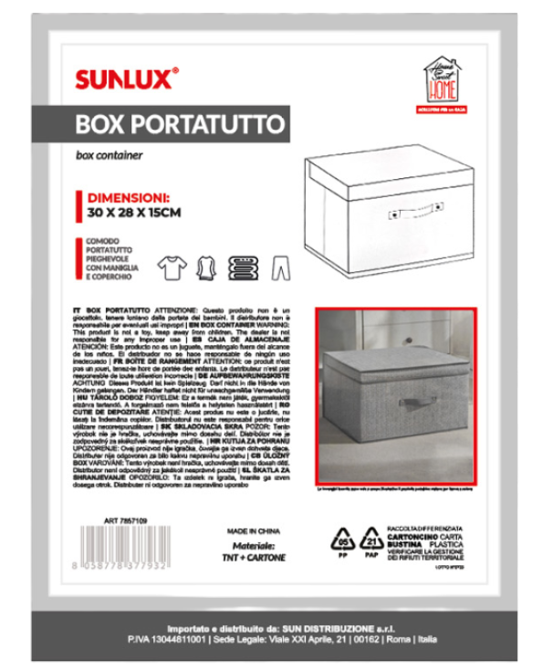 Box portatutto 30x28x15cm c/maniglia