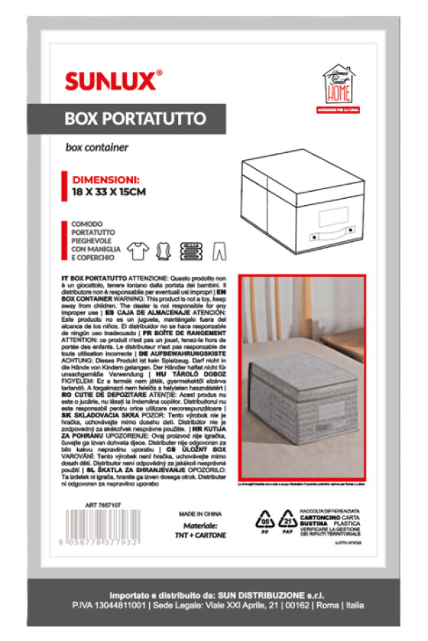 Box portatutto 18x33x15cm c/maniglia