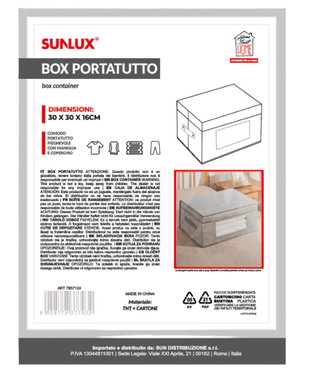 Box portatutto 30x30x16cm c/maniglia
