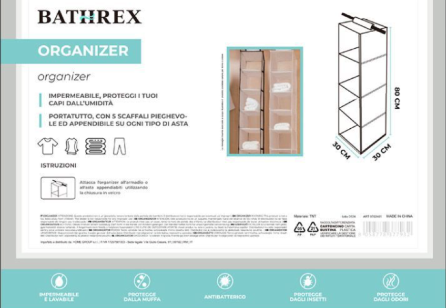 Organizer kids 4 piani 30x30x80cm