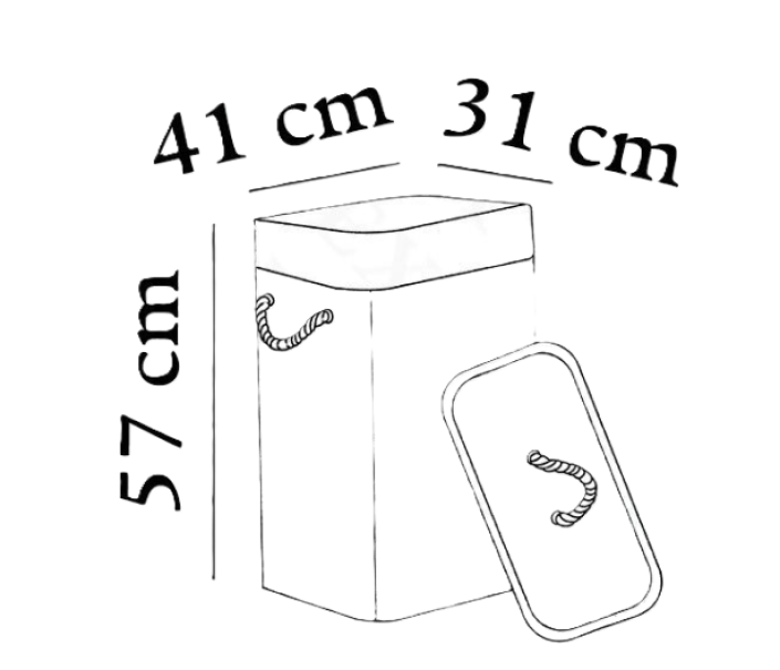 Cesto portatutto bamboo 41x31x57cm