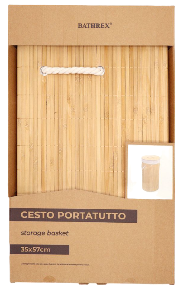 Cesto portatutto bamboo 35x57cm