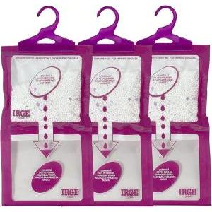 Set 3 deumidificatore con appendino 2 in 1 , anti-umidità e anti-odore, capacità 500 ml, ideale per armadi e ambienti domestici, fragranza lavanda ﻿
