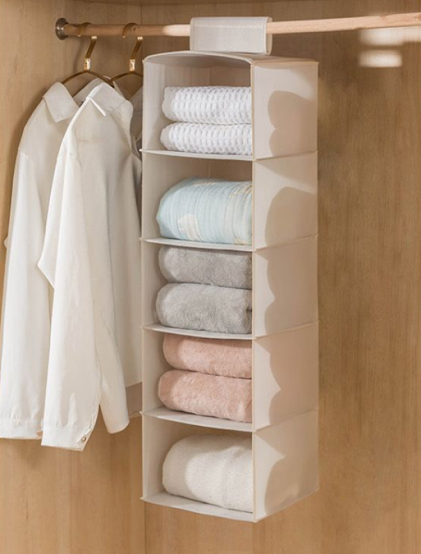 Organizer 5 piani bianco 30x30x100cm 1pz