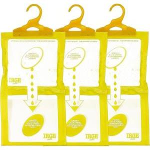 Set 3 deumidificatore con appendino 2 in 1 , anti-umidità e anti-odore, capacità 500 ml, ideale per armadi e ambienti domestici, fragranza vaniglia