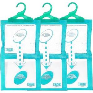 Set 3 deumidificatore con appendino 2 in 1 , anti-umidità e anti-odore, capacità 500 ml, ideale per armadi e ambienti domestici, fragranza muschio bianco