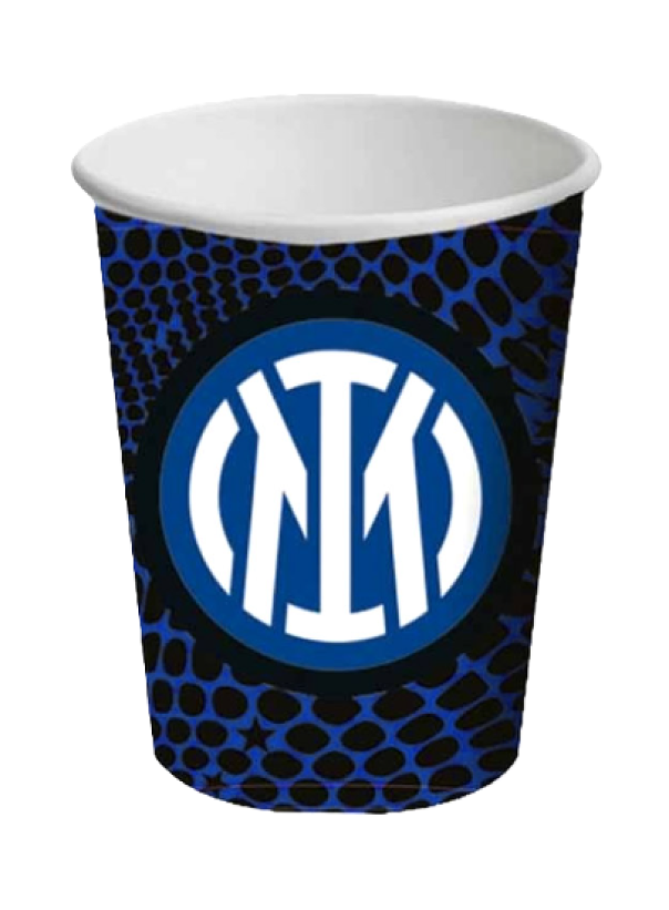 Bicchieri in carta Inter 8pz 250ml Bicchieri in carta Inter 8pz 250ml