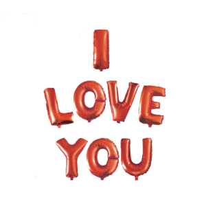 Palloncino i love you rosso metal 35cm