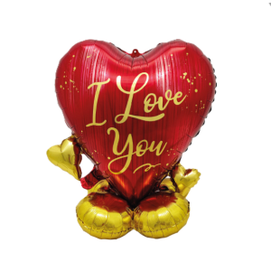 Palloncino a cuore metal love rosso 46x53cm
