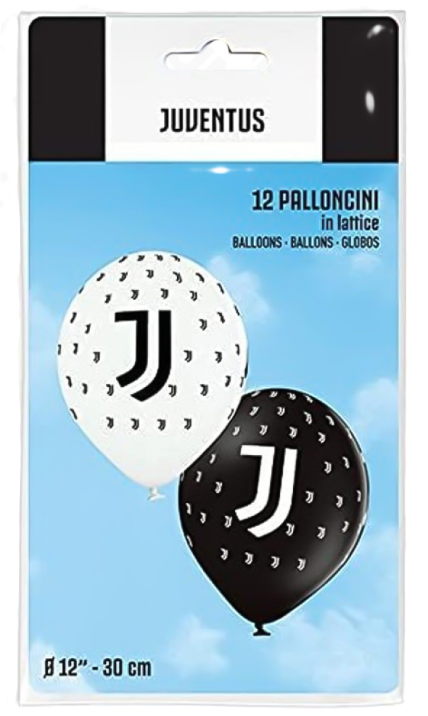 Palloncini in lattice Juventus 12pz 30cm