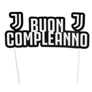 Decorazione torta juventus 18x15cm, decorazione in carta per feste a tema