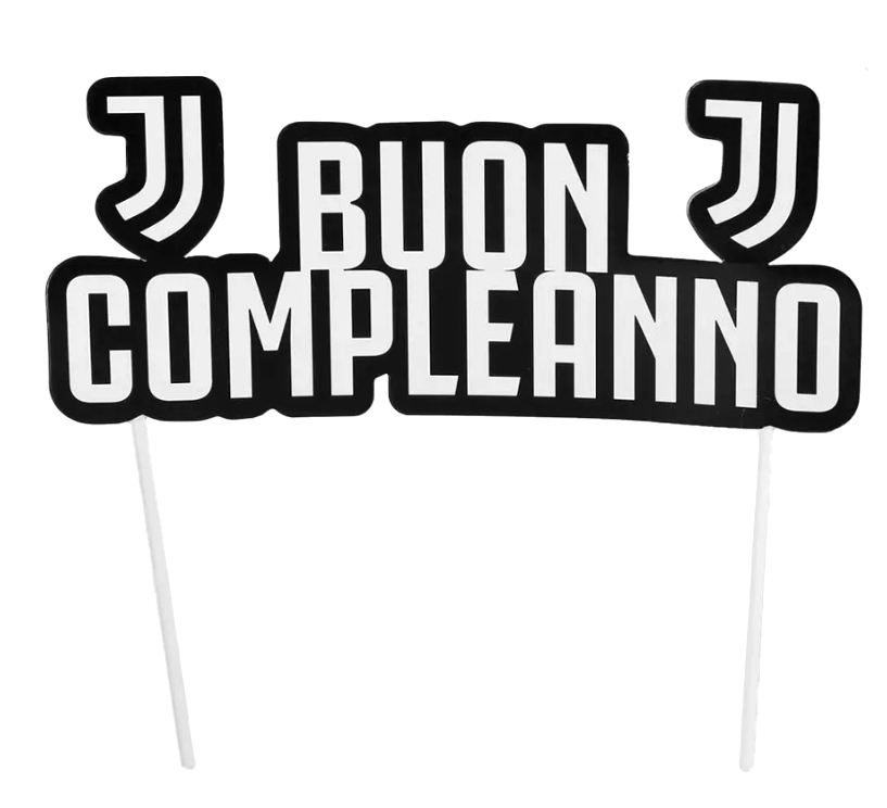Decorazione torta Juventus 18x15cm