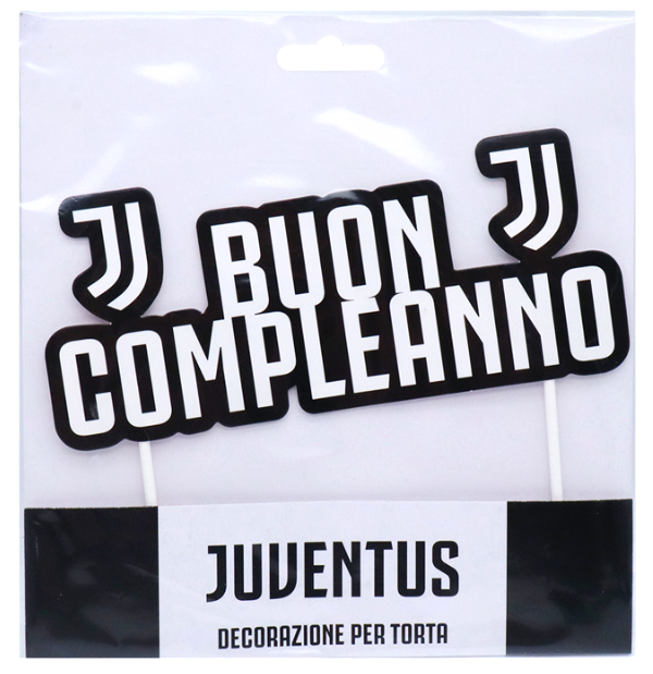 Decorazione torta Juventus 18x15cm
