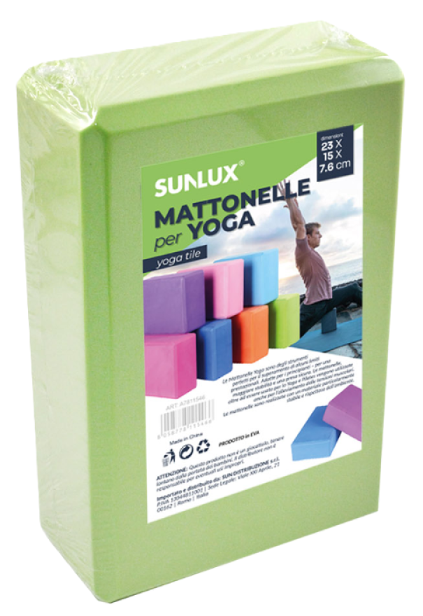 Mattonella yoga in eva 23x15x7,6cm colori random
