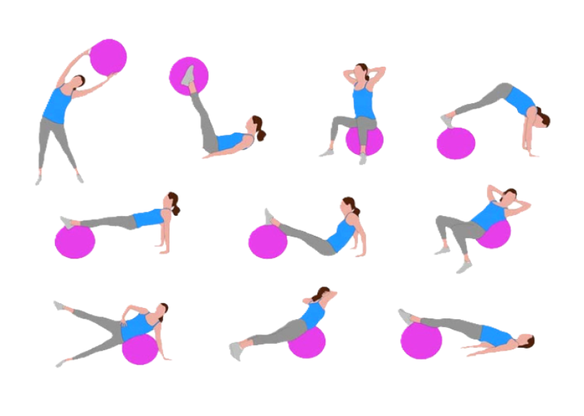 Palla da fitness 75cm colori random