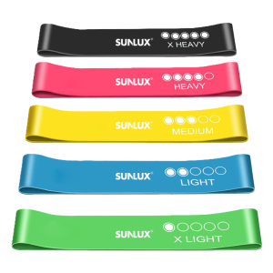 Elastici fitness 5pz da light a heavy