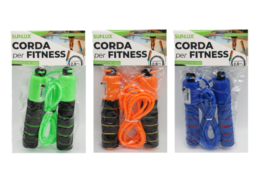 Corda per fitness con conta salti 2,8m