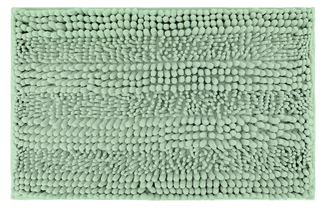Tappeto da bagno verde salvia antiscivolo 45x70cm