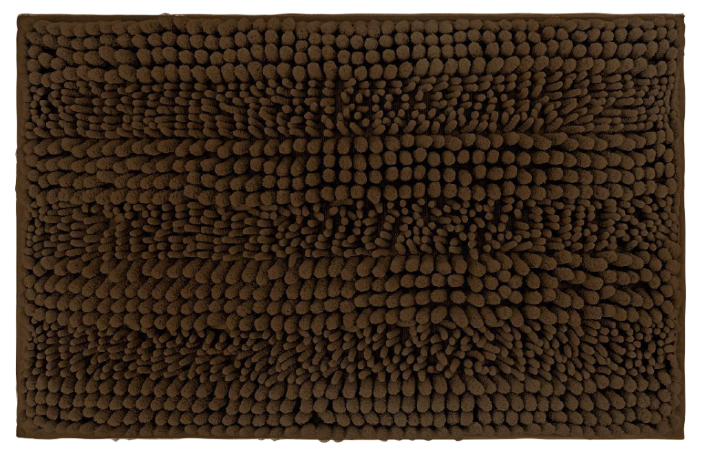 Tappeto da bagno marrone antiscivolo 45x70cm