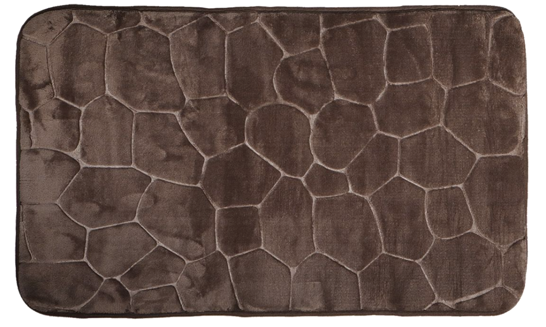 Tappeto da bagno marrone antiscivolo 45x70cm