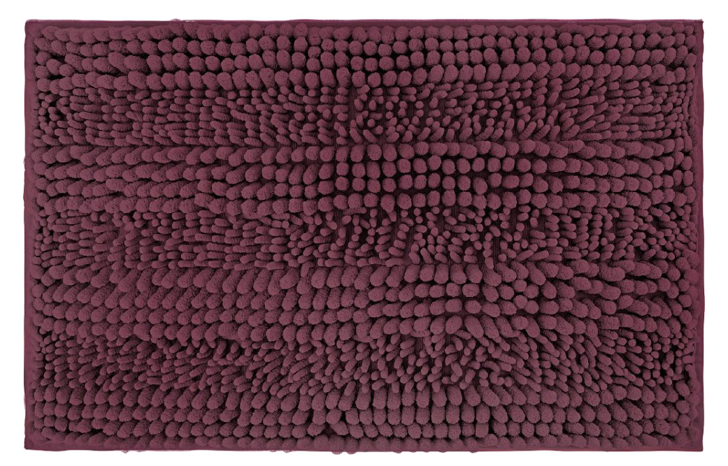 Tappeto da bagno bordeaux antiscivolo 45x70cm