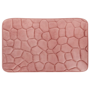 Tappeto da bagno rosa cipria antiscivolo 45x70cm