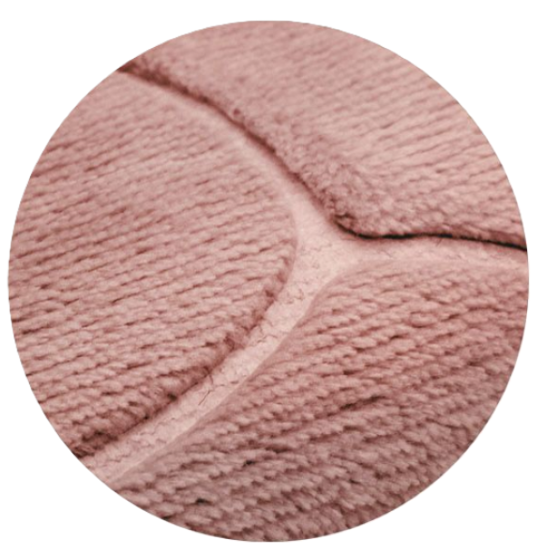 Tappeto da bagno rosa cipria antiscivolo 45x70cm