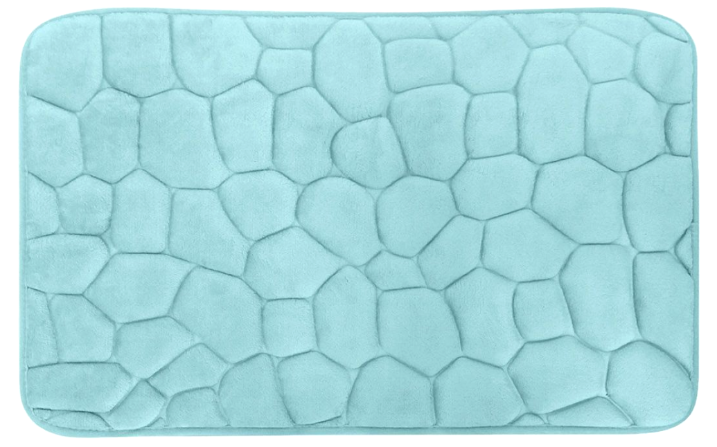 Tappeto da bagno turchese antiscivolo 45x70cm