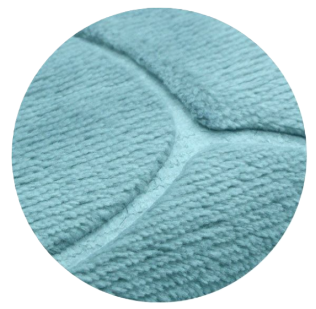 Tappeto da bagno turchese antiscivolo 45x70cm