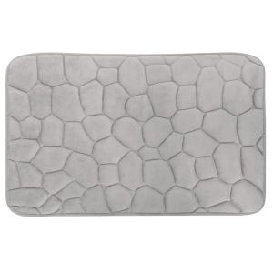 Tappeto da bagno grigio antiscivolo 45x70cm