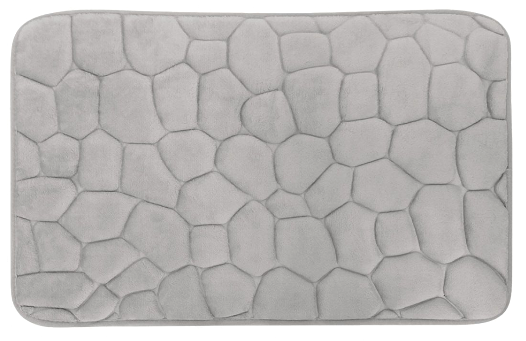 Tappeto da bagno grigio antiscivolo 45x70cm